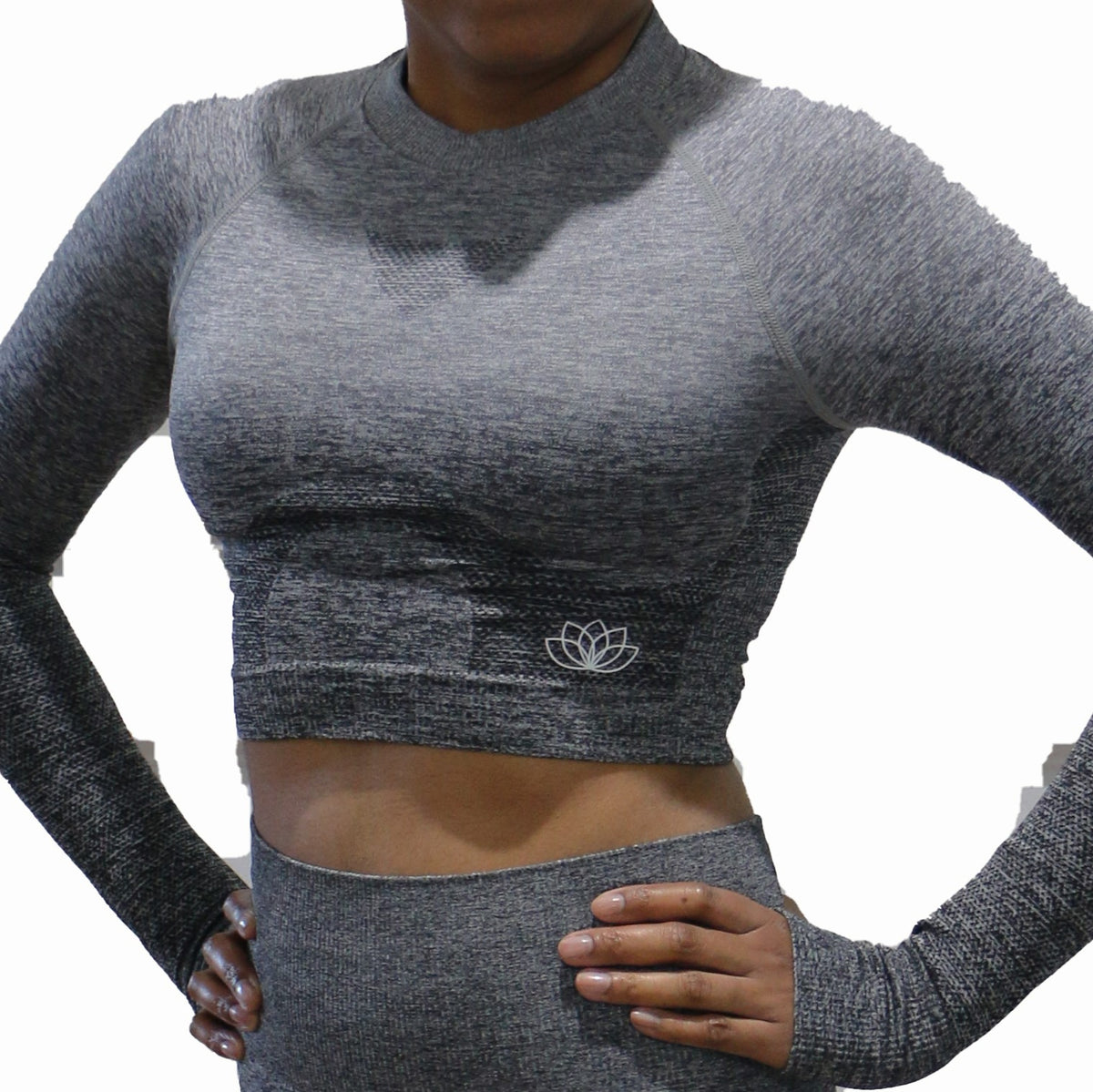 Water Long Sleeve Crop Top